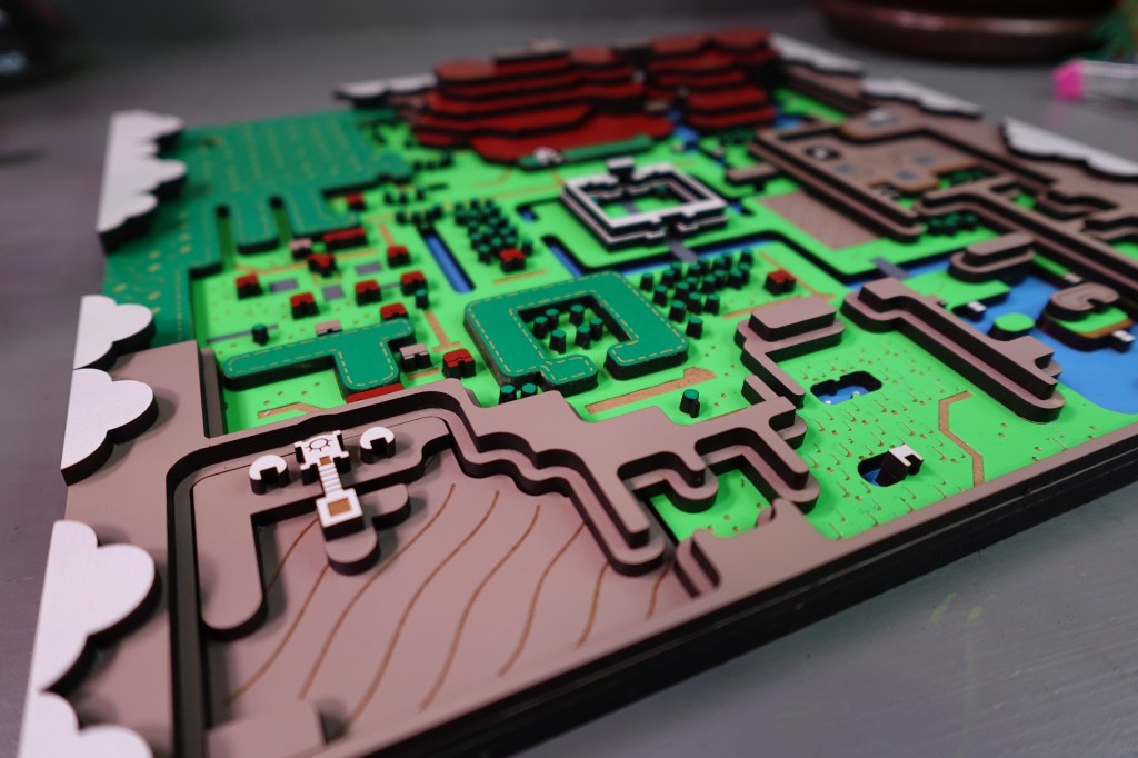 How to Make LOZ Hyrule Link to the Past Laser Cut Map Step (27)