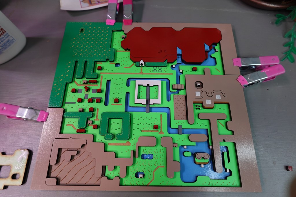 How to Make LOZ Hyrule Link to the Past Laser Cut Map Step (16)