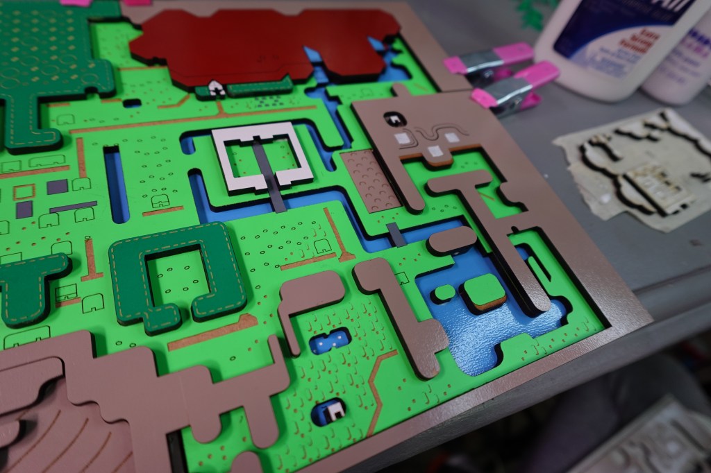 How to Make LOZ Hyrule Link to the Past Laser Cut Map Step (13)