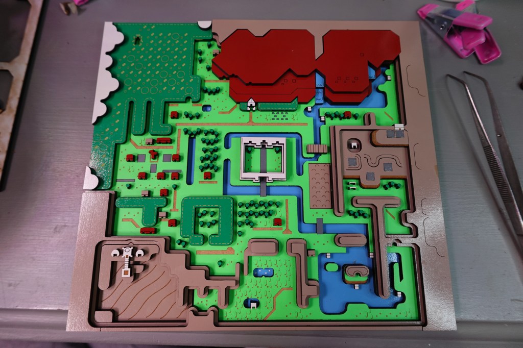 How to Make LOZ Hyrule Link to the Past Laser Cut Map Step (21)