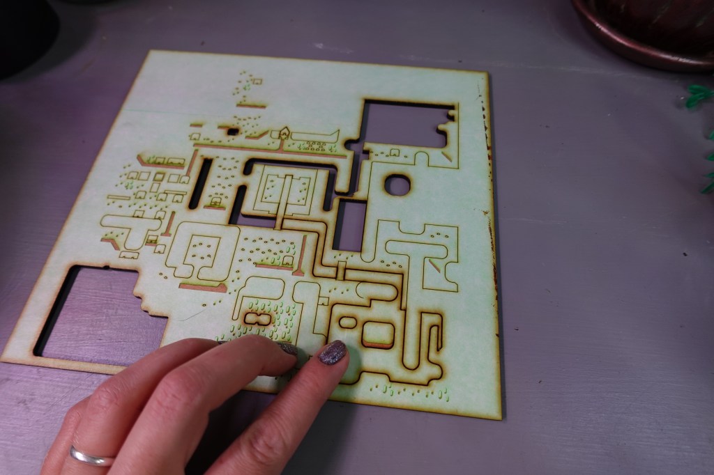 How to Make LOZ Hyrule Link to the Past Laser Cut Map Step (3)