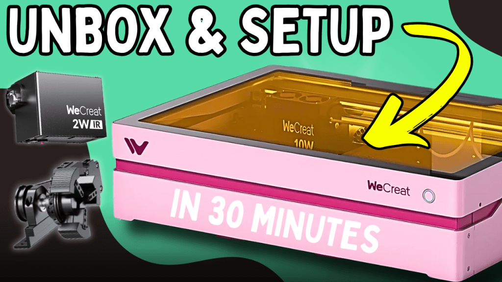 How to Setup WeCreat Vista 10w Diode+ 2w IR Laser with Rotary Step by&nbsp;Step